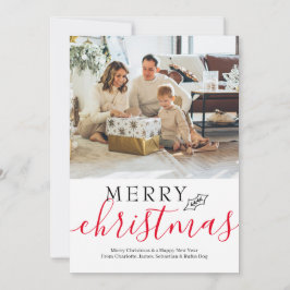 メリークリスマスシンプルエレガントパーソナライズされた シーズンカード