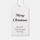 メリークリスマスシンプルギフトミニマルラベル ギフトタグ (正面)