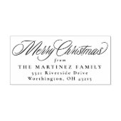 メリークリスマスシンプルクラシックの休日の住所 セルフインキングスタンプ (デザイン)