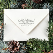 メリークリスマスシンプルクラシックの休日の住所 セルフインキングスタンプ