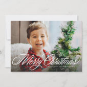 メリークリスマスシンプルクラシックスクリプト2枚の写真 シーズンカード (正面)