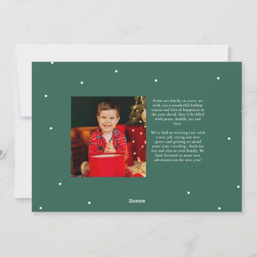 メリークリスマスシンプルクラシックスクリプト2枚の写真 シーズンカード (裏面)