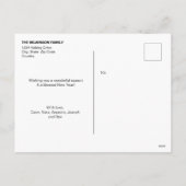 メリークリスマスシンプルクラシック家族の写真 シーズンポストカード (裏面)