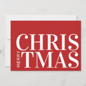 メリークリスマスシンプルタイポグラフィモダン事業 シーズンカード (正面)