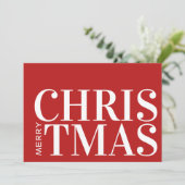 メリークリスマスシンプルタイポグラフィモダン事業 シーズンカード (スタンド正面)