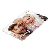 メリークリスマスシンプルタイポグラフィモダン写真 マグネット (左側)