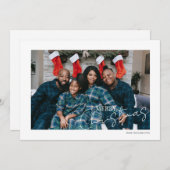 メリークリスマスシンプルタイポグラフィ写真 シーズンカード (正面/裏面)