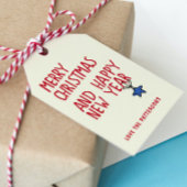 メリークリスマスシンプルタイポグラフィ ギフトタグ