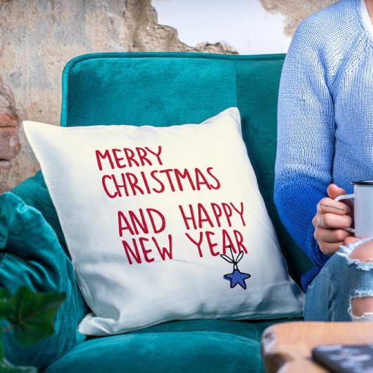 メリークリスマスシンプルタイポグラフィ クッション