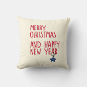 メリークリスマスシンプルタイポグラフィ クッション (正面)