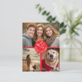 メリークリスマスシンプルドーブカスタム3 PHOTO Holiday ポストカード (スタンド正面)