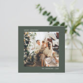 メリークリスマスシンプルフォトグリーン シーズンカード (スタンド正面)