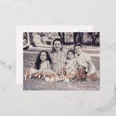 メリークリスマスシンプルフォトフォイル休日はがき 箔シーズンポストカード (正面/裏面)