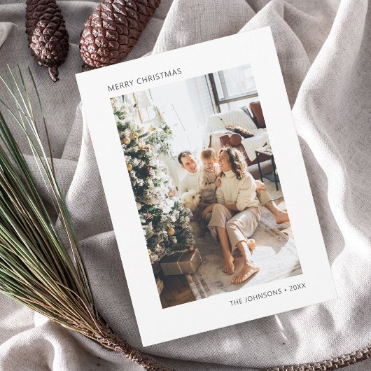 メリークリスマスシンプルフォトホリデーカード シーズンカード