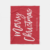 メリークリスマスシンプルフリースブランケットレッドスモール フリースブランケット (正面)