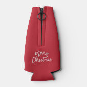 メリークリスマスシンプルボトルレッドクール ボトルクーラー (裏面)