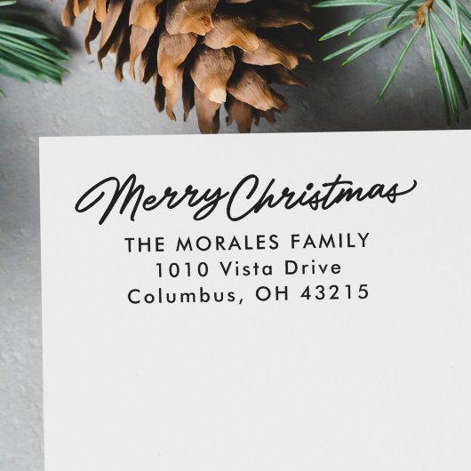 メリークリスマスシンプル差出人住所 ラバースタンプ