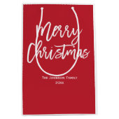 メリークリスマスシンプル抱き枕 ミディアムペーパーバッグ (正面)