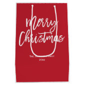 メリークリスマスシンプル抱き枕 ミディアムペーパーバッグ (裏面)