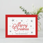 メリークリスマスシンプル赤と白 シーズンカード (スタンド正面)