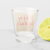 メリークリスマスシンプル金ゴールドクリーン赤いギフト ショットグラス (裏面)