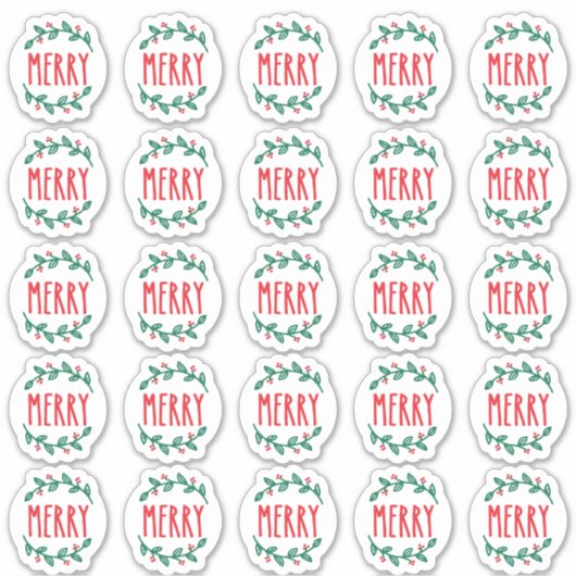 「メリークリスマスシーカー」 シール (正面)