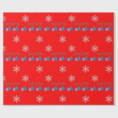 メリークリスマスシーズンのグリーティングラッピング紙 ラッピングペーパー (フラット)