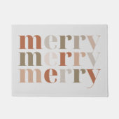 メリークリスマスシーズンボホパステル装飾品 ドアマット (正面)