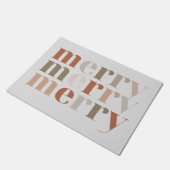 メリークリスマスシーズンボホパステル装飾品 ドアマット (アングル)