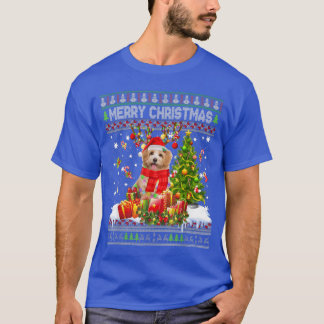 メリークリスマスシーズー(犬)TzuサンタクリスマスツリーLights Ug Tシャツ