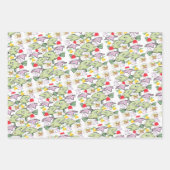 メリークリスマスシーツラッピング紙サメ ラッピングペーパーシート (正面3)