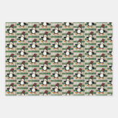 メリークリスマスシーツラッピング紙ペンギン ラッピングペーパーシート (正面3)