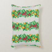 メリークリスマスシームレスパターンとガーランド。和和 アクセントクッション (正面(垂直))