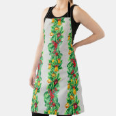 メリークリスマスシームレスパターンとガーランド。和和 エプロン (インサイチュ)