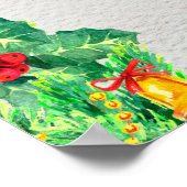 メリークリスマスシームレスパターンとガーランド。和和 ポスター (角)