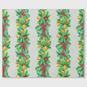 メリークリスマスシームレスパターンとガーランド。和和 ラッピングペーパー (フラット)