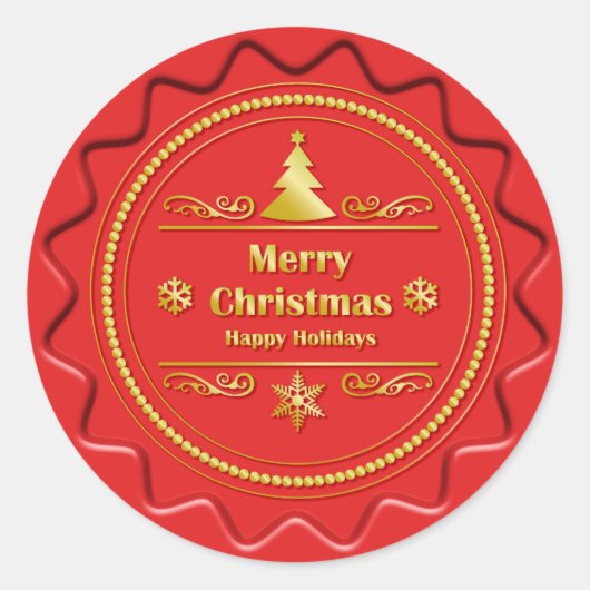 メリークリスマスシール ラウンドシール (正面)