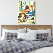 メリークリスマスジェシウィルコックススミスイラストレーション キャンバスプリント (インサイチュ (寝室))