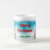 メリークリスマスジェルメンシェパードサンタハットかわいい コーヒーマグカップ (中央)