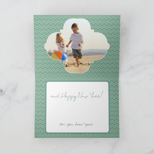 メリークリスマスジグザグパターン シーズンカード (内部)