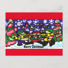 メリークリスマスジャズ音楽 ポストカード