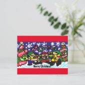 メリークリスマスジャズ音楽 ポストカード (スタンド正面)