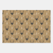 メリークリスマスジャンピングトナカイ白赤 ラッピングペーパーシート (正面)