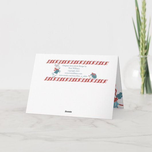 メリークリスマスジョイアニマルメドレーヴィンテージモダン シーズンカード (裏面)