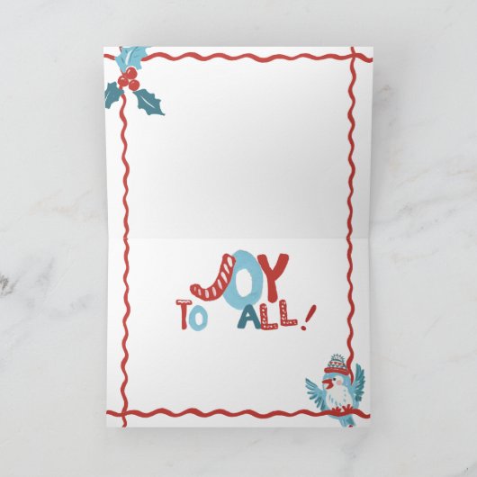 メリークリスマスジョイアニマルメドレーヴィンテージモダン シーズンカード (内部)