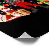 メリークリスマスジョイアフロブラックボーイアフリカ系アメリカ ポスター (角)