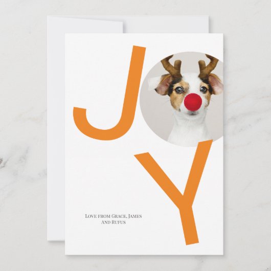 メリークリスマスジョイオレンジのフォトカード 招待状 (正面)