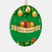 メリークリスマスジョイカスタムズ セラミックオーナメント (右)