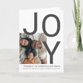 メリークリスマスジョイパーソナライズされたト カード (正面)
