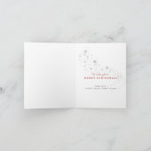 メリークリスマスジョイフォトスノーフレークスホリデーカード ノートカード (内部)